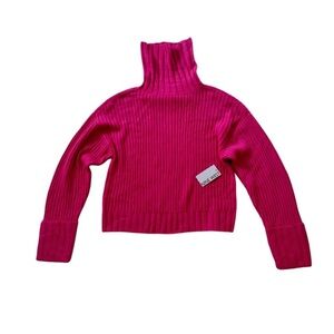 Nine West Bold Pink Cowl Turtle Neck Sweater